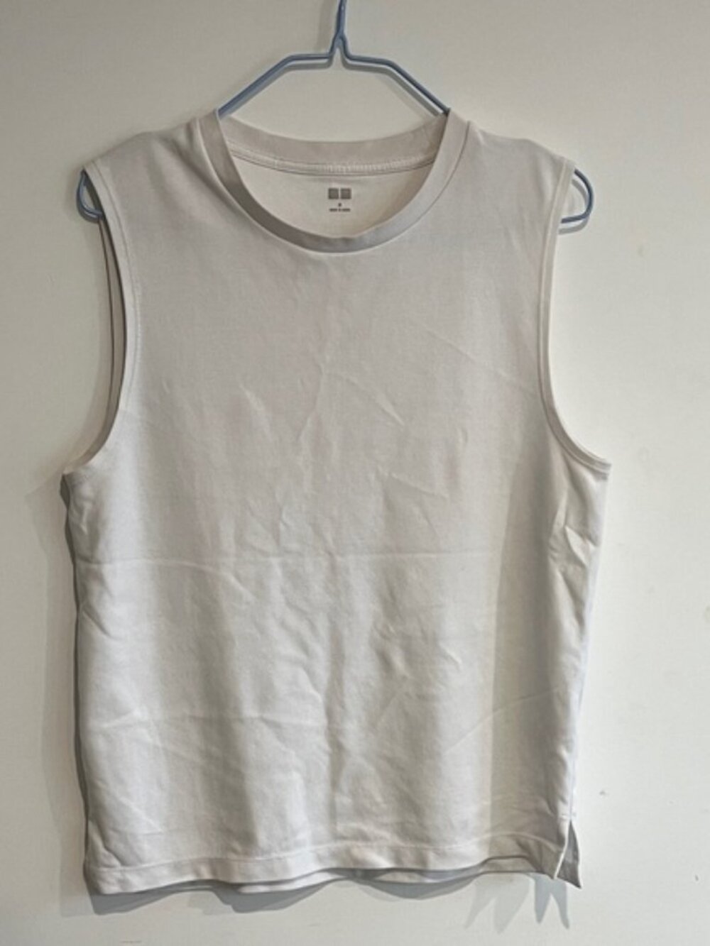Crewneck Sleeveless Tank Top - White